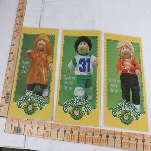 Cabbage Patch Kids (3) cardstock ads LAMINATED 1980s  individual posters Vintage